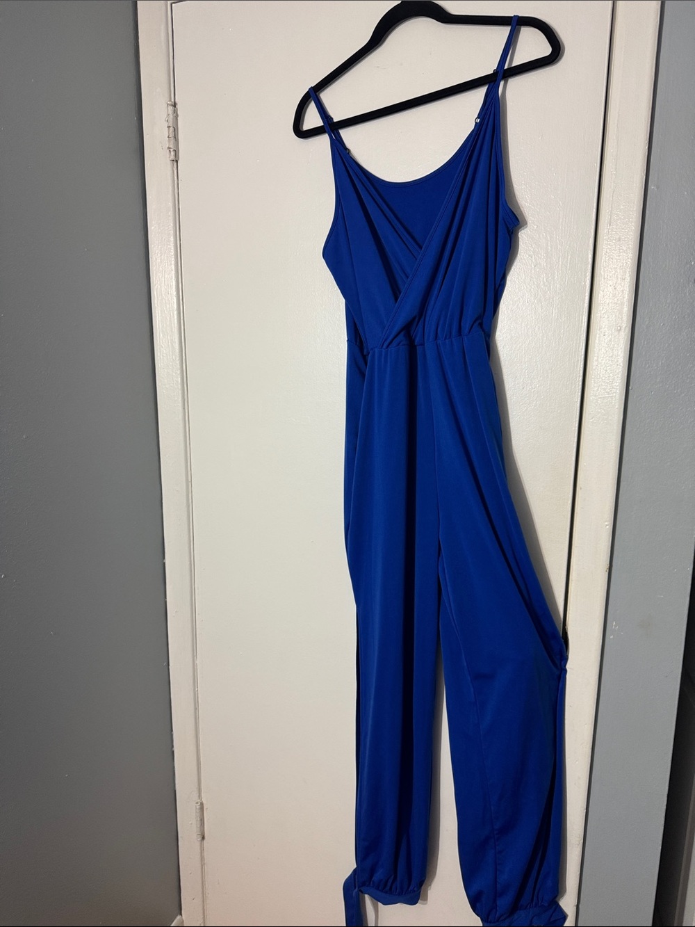 Blue Spaghetti-Strap Jumpsuit